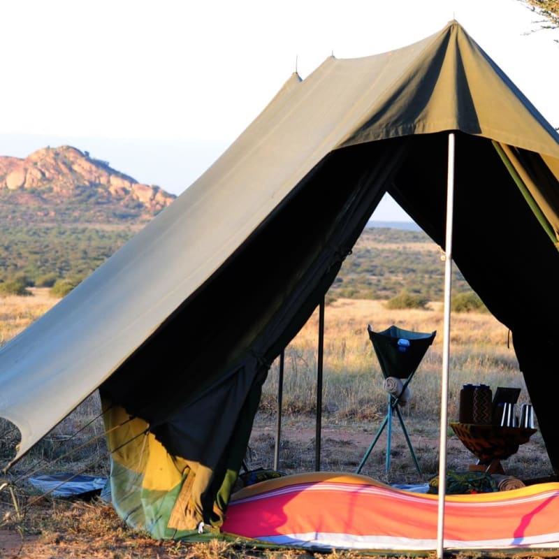 One of the comfortable tents - Karisia Walking Safaris