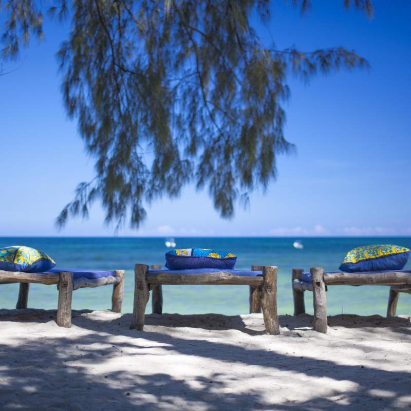 Kinondo Beach setting  