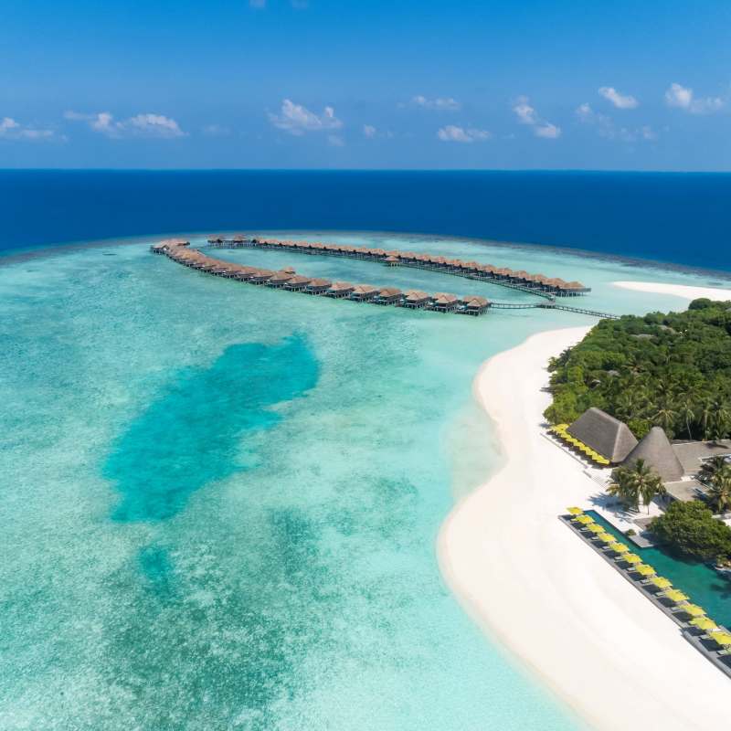 Anantara Kihavah Beach Drone View