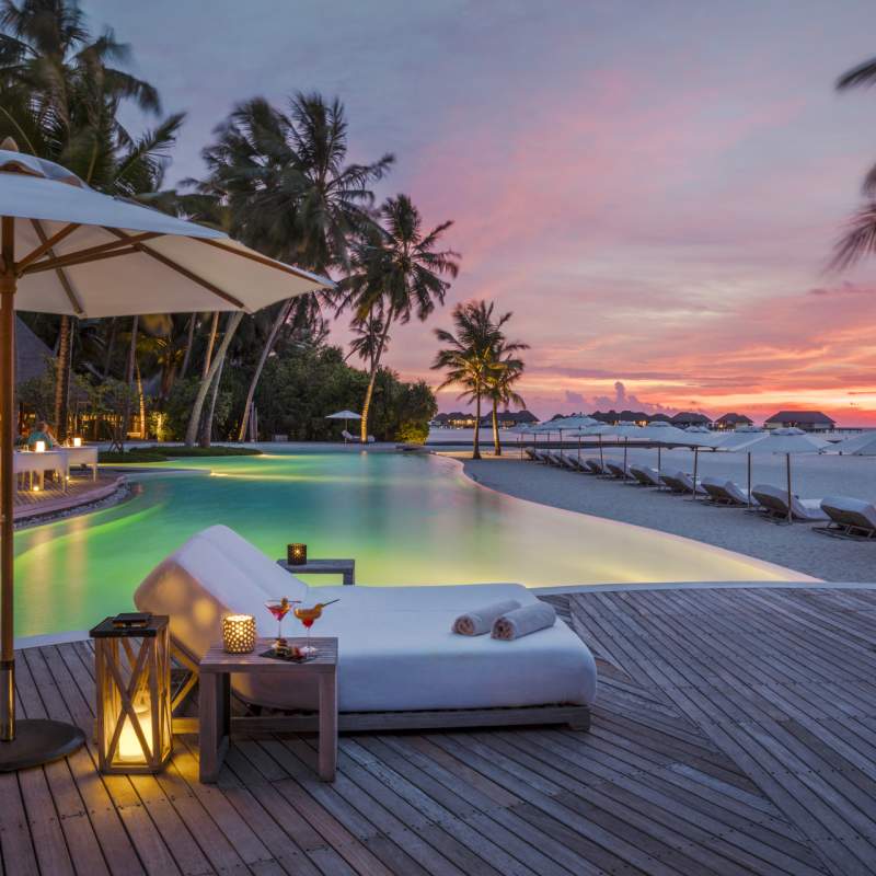 Swimming pool evening 