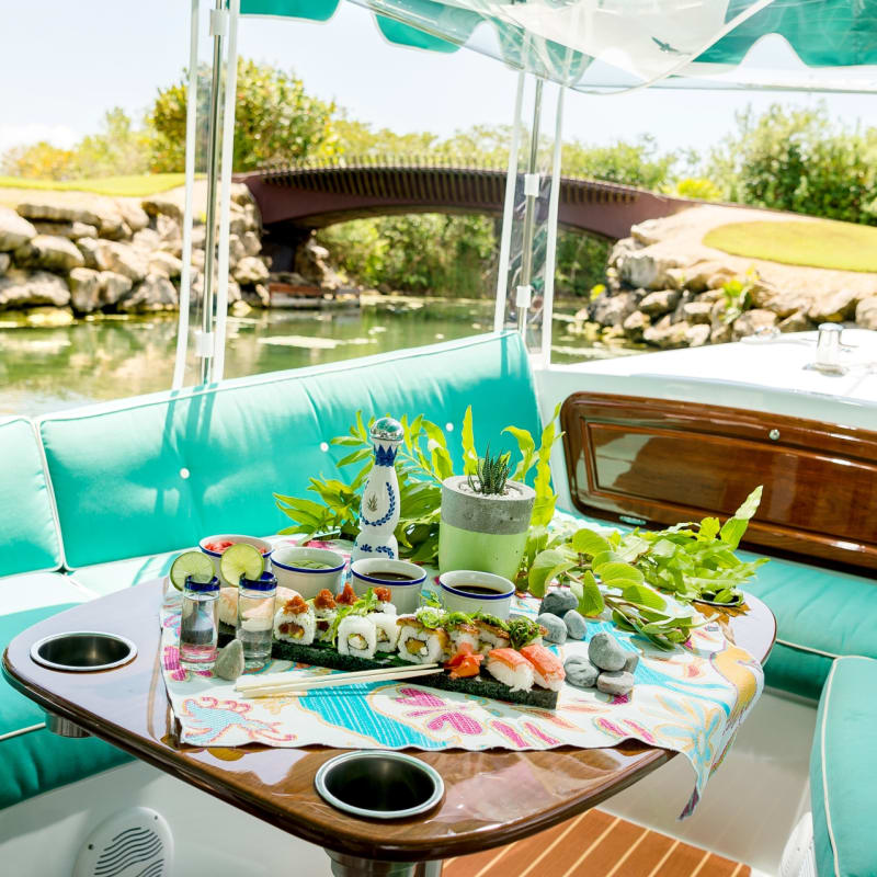Duffy Boat sushi service - Andaz Mayakoba Resort Riviera Maya