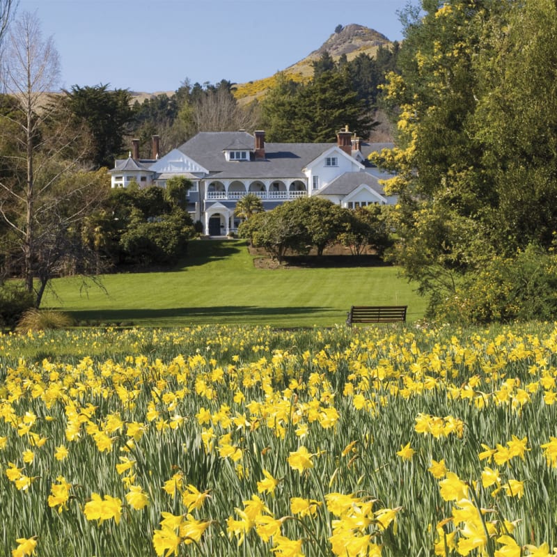 Exterior View in Spring - Otahuna Lodge