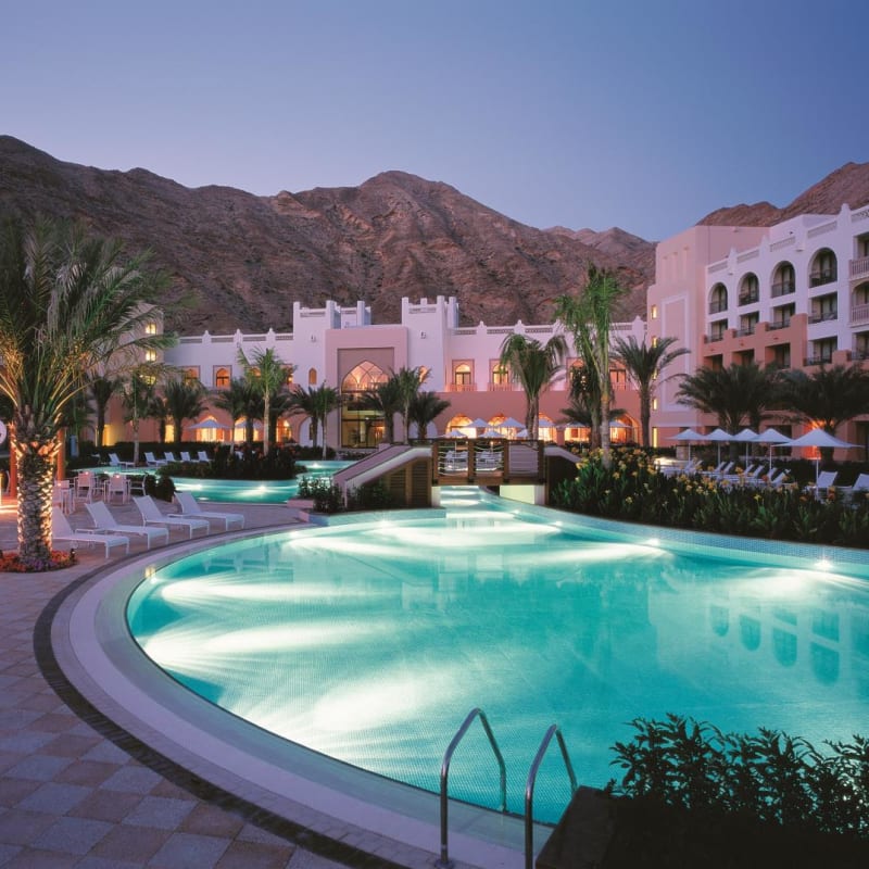 Al Waha Pool at Night - a Barr al Jissah Resort and Spa