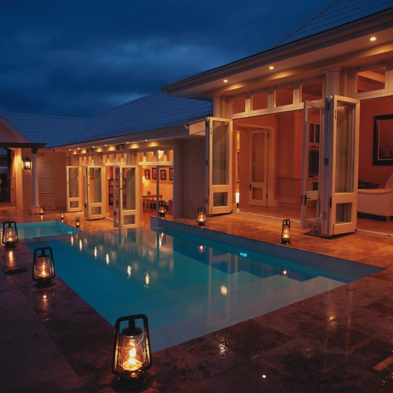 Pool at night - Birkenhead House