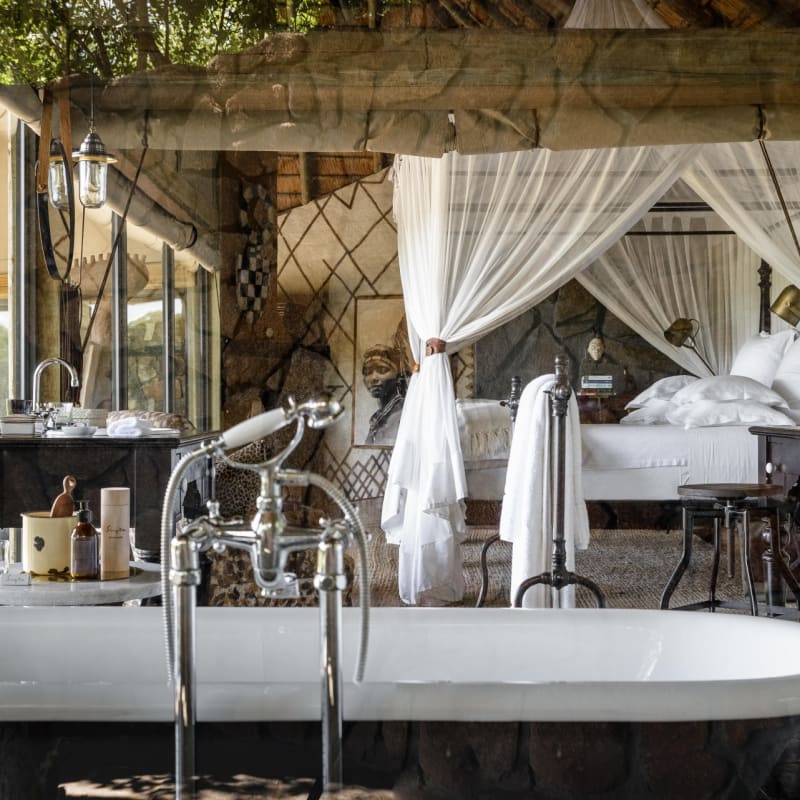 Bedroom lay out at Singita Ebony 