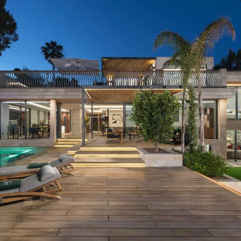 Villa at night
