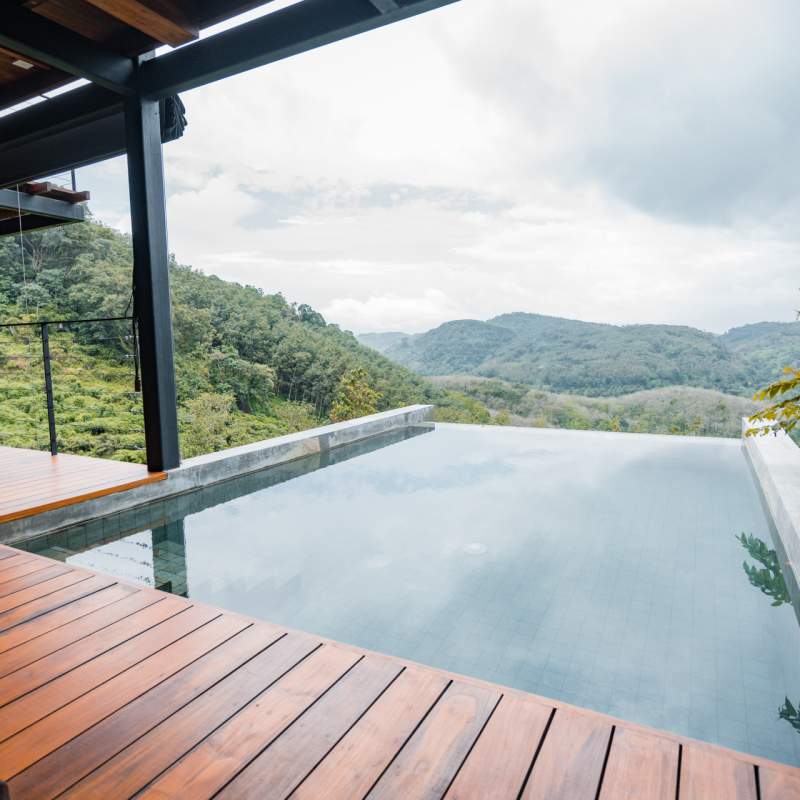 View from pool at Glenross Living in Sri Lanka