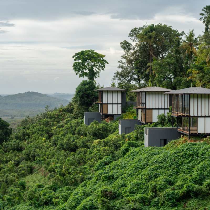 Villas on the hillside at Glenross Living