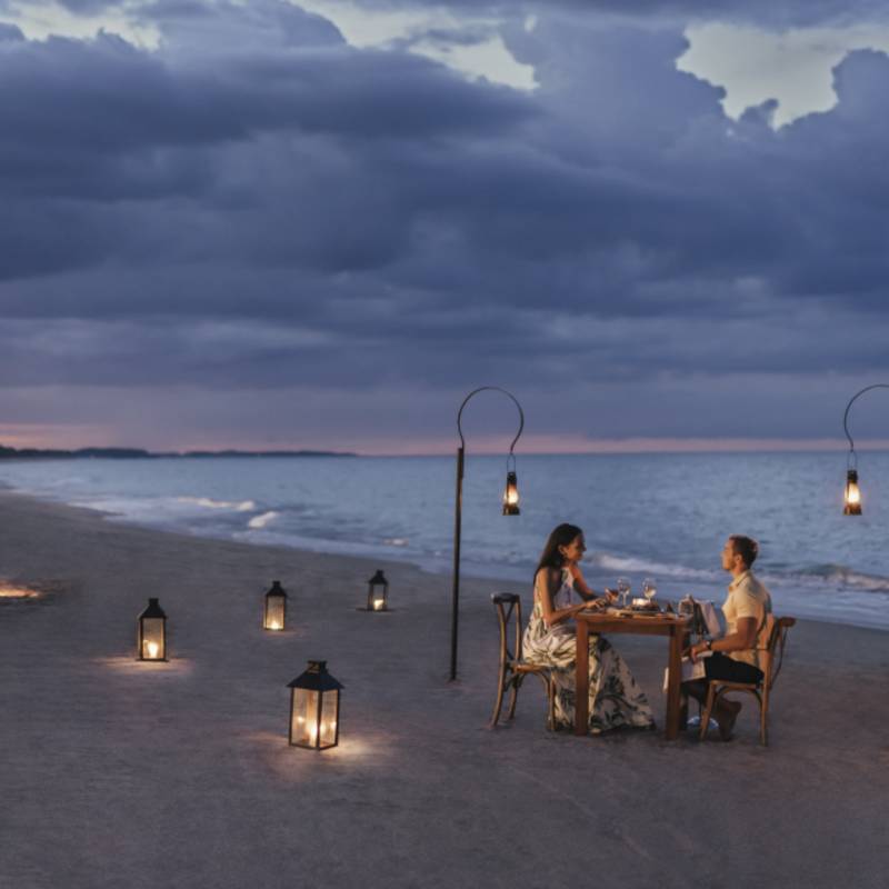 Beach dining