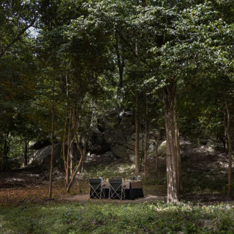 Dining Set Up - Kumana Under Canvas 