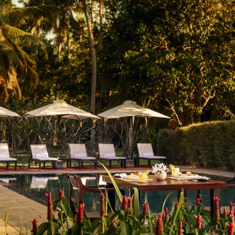 Poolside with breakfast - Uga Riva 