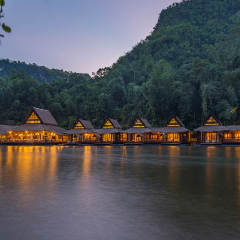 Dusk View - Floathouse Kanchanaburi