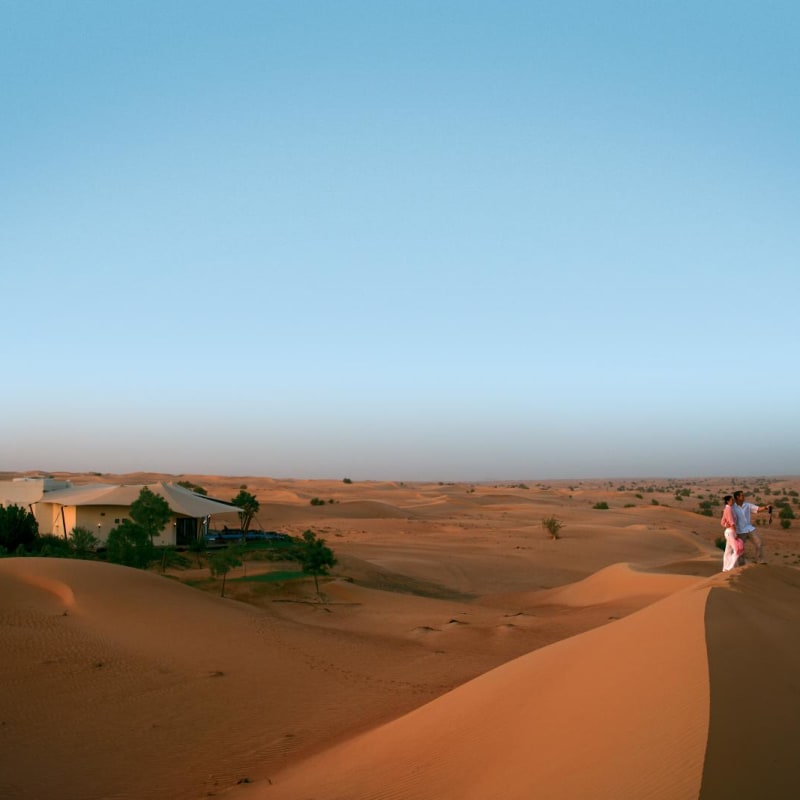 View of Resort from Sand Dune - Al Maha Desert Resort and Spa