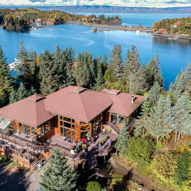 Stillpoint Lodge Aerial view lodge 