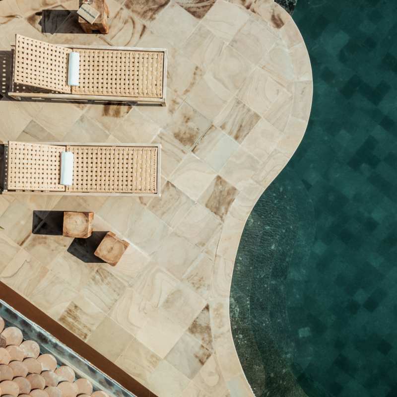 Namia Pool View Aerial Shot 