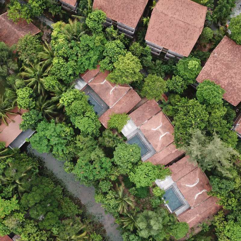 Pool House Arial  