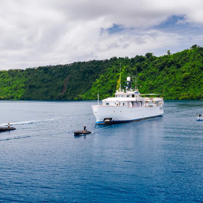 Exterior with Zodiacs 