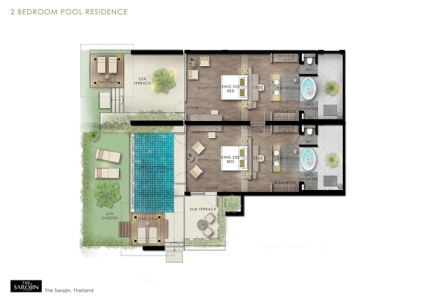 2bedroom pool residence room